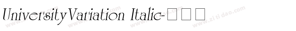 UniversityVariation Italic字体转换